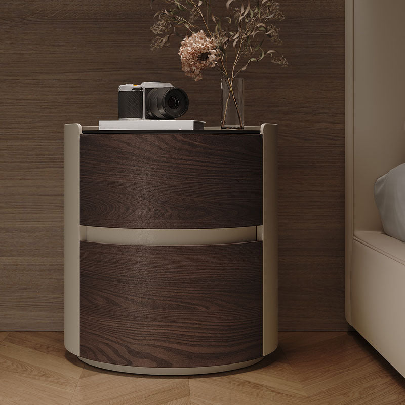 Modernism Night Table 2 Drawers Storage Bed Nightstand for Home 16"L x 16"W x 20"H 1 Piece Clearhalo 'Bedroom Furniture' 'furn' 'furn_night_stand' 'Furniture' 'night_stand' 'Nightstands' 7046821