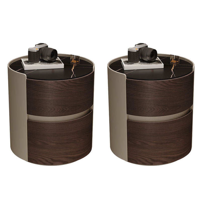 Modernism Night Table 2 Drawers Storage Bed Nightstand for Home 2 Piece Set Clearhalo 'Bedroom Furniture' 'furn' 'furn_night_stand' 'Furniture' 'night_stand' 'Nightstands' 7046822