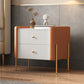 Table de nuit de stockage contemporain Polonais Table table de chevet de table avec 2 tiroirs