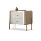 Table de nuit de stockage contemporain Polonais Table table de chevet de table avec 2 tiroirs