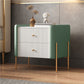 Table de nuit de stockage contemporain Polonais Table table de chevet de table avec 2 tiroirs