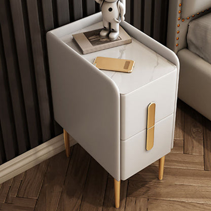 Drawers Included Nightstand Stone Bed Night Table for Bedroom Off-White 1 Piece Clearhalo 'Bedroom Furniture' 'furn' 'furn_night_stand' 'Furniture' 'night_stand' 'Nightstands' 7046853