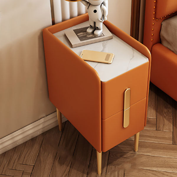 Drawers Included Nightstand Stone Bed Night Table for Bedroom Orange 1 Piece Clearhalo 'Bedroom Furniture' 'furn' 'furn_night_stand' 'Furniture' 'night_stand' 'Nightstands' 7046856