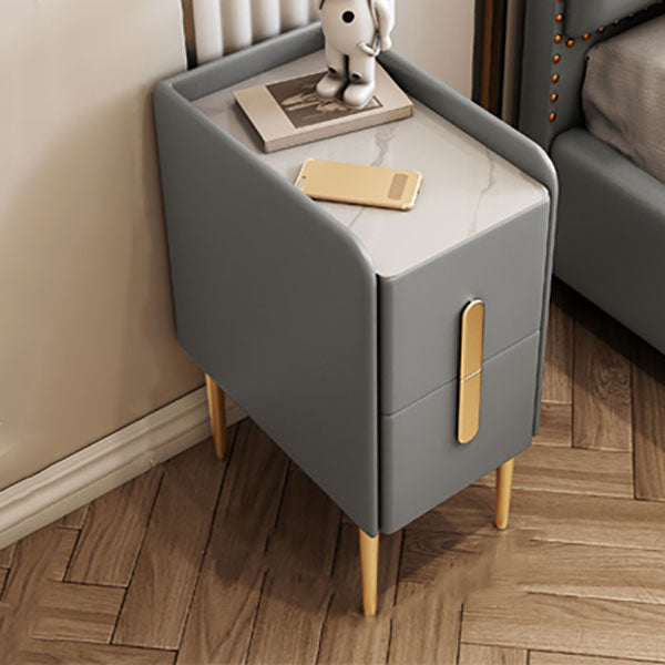 Drawers Included Nightstand Stone Bed Night Table for Bedroom Light Gray 1 Piece Clearhalo 'Bedroom Furniture' 'furn' 'furn_night_stand' 'Furniture' 'night_stand' 'Nightstands' 7046861