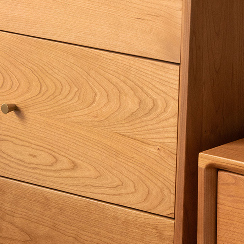 Cómoda combinada vertical contemporánea, cómoda de almacenamiento de madera maciza para el hogar