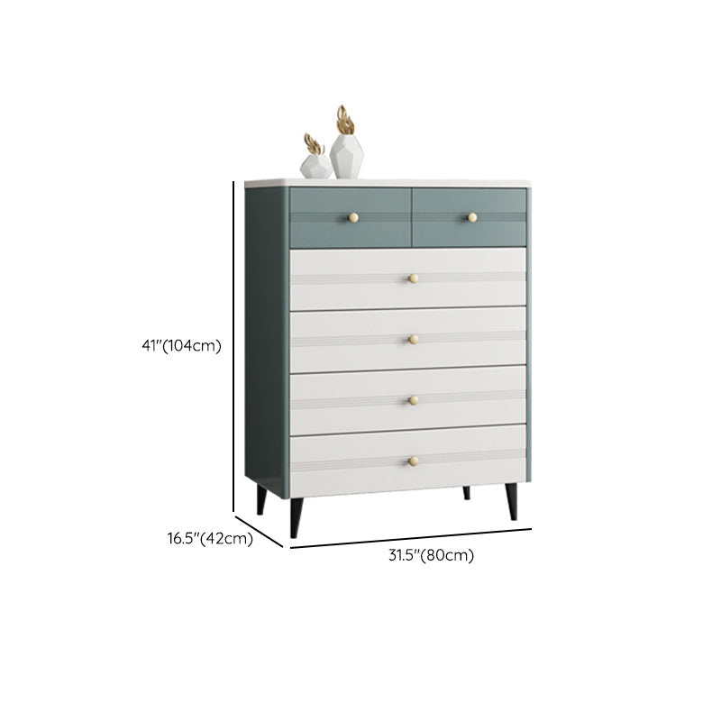 Cómoda doble de mármol moderna, cómoda de almacenamiento horizontal para dormitorio