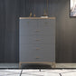 Classic Glam Solid Wood Lingerie Chest Vertical Storage Chest for Bedroom 35"L x 18"W x 49"H Grey Clearhalo 'Bedroom Furniture' 'Dressers & Chests' 'dressers_chests' 'furn' 'furn_dressers_chests' 'Furniture' 7047080