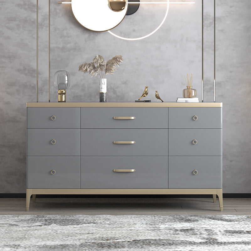 Classic Glam Solid Wood Lingerie Chest Vertical Storage Chest for Bedroom 64"L x 18"W x 35"H Grey Clearhalo 'Bedroom Furniture' 'Dressers & Chests' 'dressers_chests' 'furn' 'furn_dressers_chests' 'Furniture' 7047094