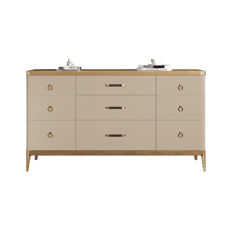 Classic Glam Solid Wood Lingerie Chest Vertical Storage Chest for Bedroom 64"L x 18"W x 35"H Gold-White Clearhalo 'Bedroom Furniture' 'Dressers & Chests' 'dressers_chests' 'furn' 'furn_dressers_chests' 'Furniture' 7047098