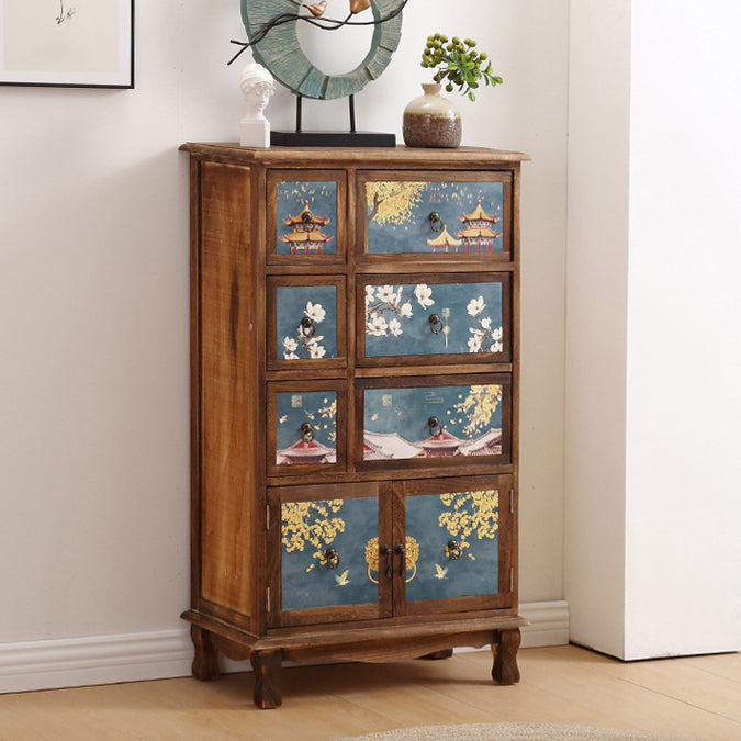 Nautische combo-dressoir massief houten opbergkist dressoir voor slaapkamer