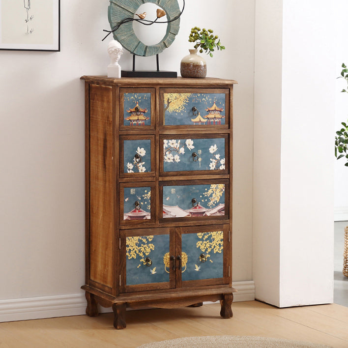 Nautische combo-dressoir massief houten opbergkist dressoir voor slaapkamer