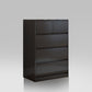 Ultra Modern Lingerie Chest Rubber Wood Storage Chest Dresser for Bedroom 24"L x 14"W x 34"H Black Clearhalo 'Bedroom Furniture' 'Dressers & Chests' 'dressers_chests' 'furn' 'furn_dressers_chests' 'Furniture' 7047134