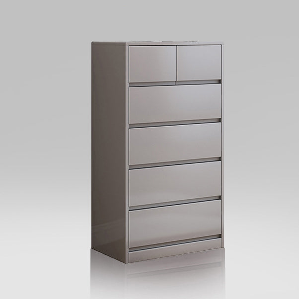 Ultra Modern Lingerie Chest Rubber Wood Storage Chest Dresser for Bedroom 24"L x 14"W x 42"H Grey Clearhalo 'Bedroom Furniture' 'Dressers & Chests' 'dressers_chests' 'furn' 'furn_dressers_chests' 'Furniture' 7047144