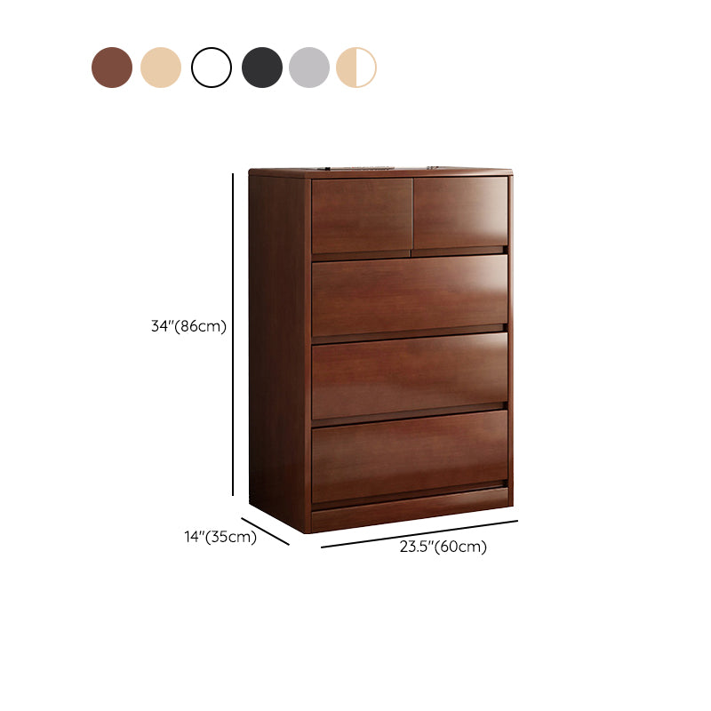 Ultra Modern Lingerie Chest Rubber Wood Storage Chest Dresser for Bedroom Clearhalo 'Bedroom Furniture' 'Dressers & Chests' 'dressers_chests' 'furn' 'furn_dressers_chests' 'Furniture' 7047155