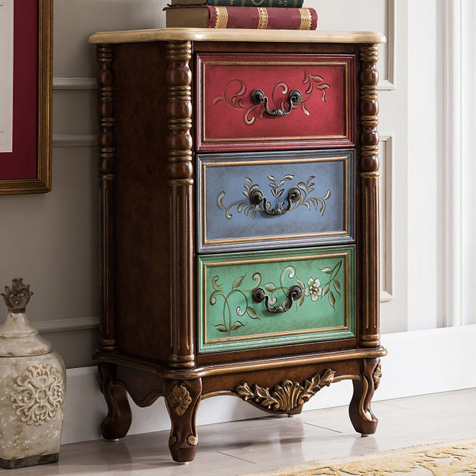 Traditional Storage Chest Solid Wood Dresser with 3/4/5 Drawers , 13.65 Inch Width 22"L x 14"W x 33"H Brown Clearhalo 'Bedroom Furniture' 'Dressers & Chests' 'dressers_chests' 'furn' 'furn_dressers_chests' 'Furniture' 7047185