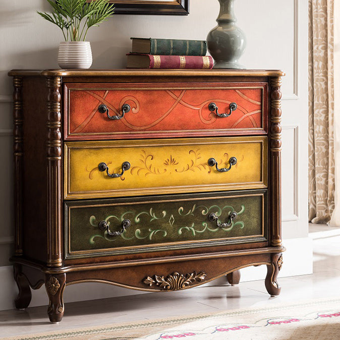 Traditional Storage Chest Solid Wood Dresser with 3/4/5 Drawers , 13.65 Inch Width 39"L x 14"W x 33"H Walnut Clearhalo 'Bedroom Furniture' 'Dressers & Chests' 'dressers_chests' 'furn' 'furn_dressers_chests' 'Furniture' 7047198