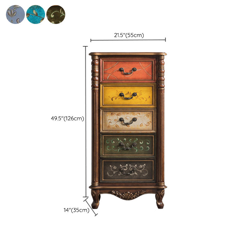 Traditional Storage Chest Solid Wood Dresser with 3/4/5 Drawers , 13.65 Inch Width Clearhalo 'Bedroom Furniture' 'Dressers & Chests' 'dressers_chests' 'furn' 'furn_dressers_chests' 'Furniture' 7047206