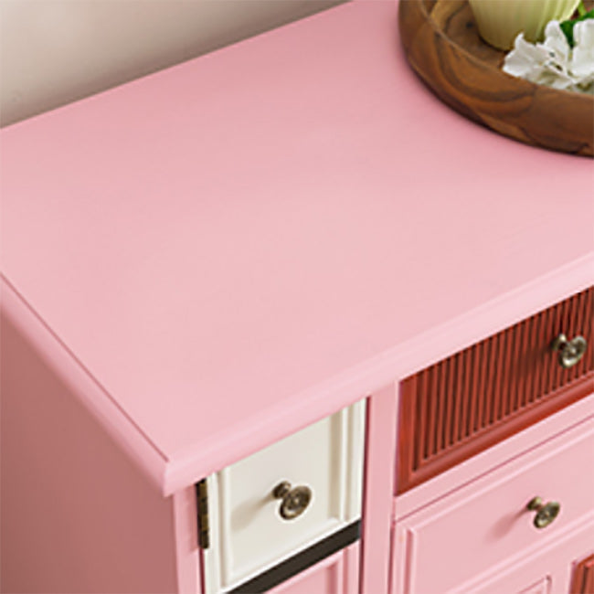 Houten ladekast met 9 laden, horizontaal, traditioneel dressoir zonder spiegel