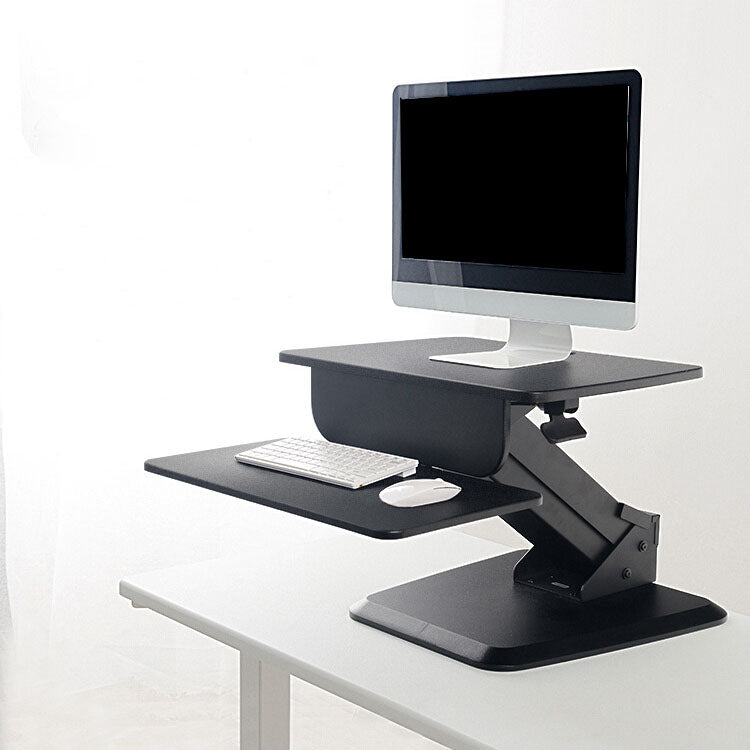 Rectangular Shaped Reversible Laptop Table Wood Writing Desk in White/Black Clearhalo 'furn' 'furn_office_desk' 'Furniture' 'Office Desks' 'Office Furniture' 'office_desk' 7047270