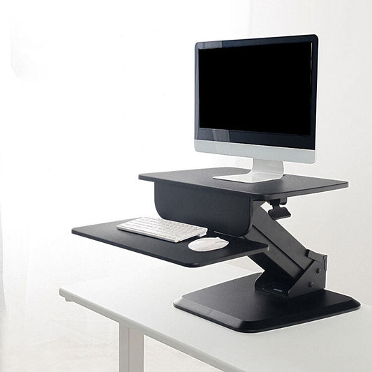 Rectangular Shaped Reversible Laptop Table Wood Writing Desk in White/Black Clearhalo 'furn' 'furn_office_desk' 'Furniture' 'Office Desks' 'Office Furniture' 'office_desk' 7047270