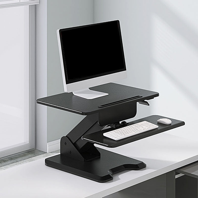 Rectangular Shaped Reversible Laptop Table Wood Writing Desk in White/Black Black No Shelf Clearhalo 'furn' 'furn_office_desk' 'Furniture' 'Office Desks' 'Office Furniture' 'office_desk' 7047271