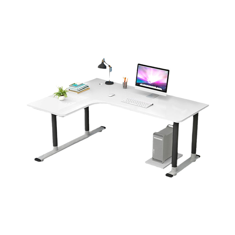 Contemporary White Office Desk Wooden Writing Desk for Office Left Hand Return Clearhalo 'furn' 'furn_office_desk' 'Furniture' 'Office Desks' 'Office Furniture' 'office_desk' 7047321