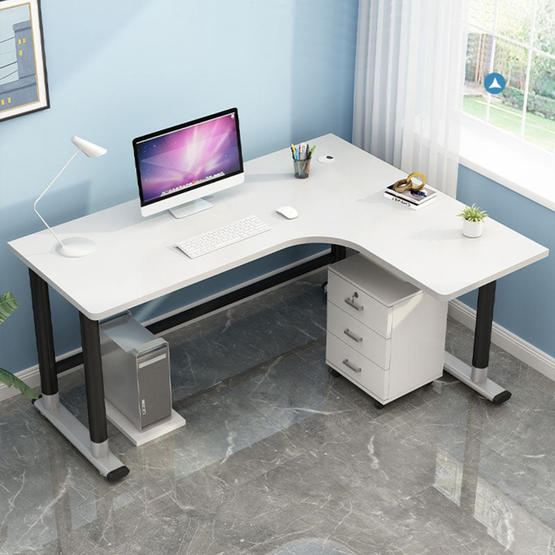 Contemporary White Office Desk Wooden Writing Desk for Office Clearhalo 'furn' 'furn_office_desk' 'Furniture' 'Office Desks' 'Office Furniture' 'office_desk' 7047322