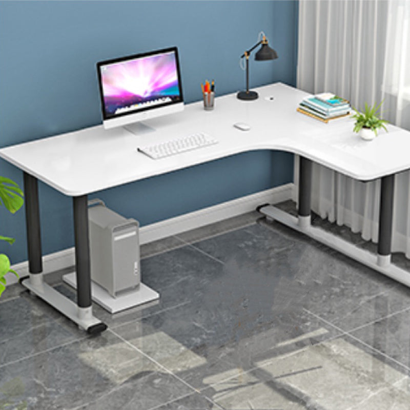 Contemporary White Office Desk Wooden Writing Desk for Office Clearhalo 'furn' 'furn_office_desk' 'Furniture' 'Office Desks' 'Office Furniture' 'office_desk' 7047323