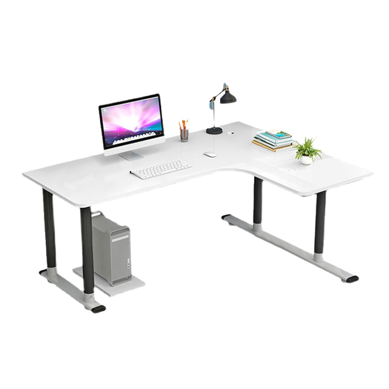 Contemporary White Office Desk Wooden Writing Desk for Office Clearhalo 'furn' 'furn_office_desk' 'Furniture' 'Office Desks' 'Office Furniture' 'office_desk' 7047325