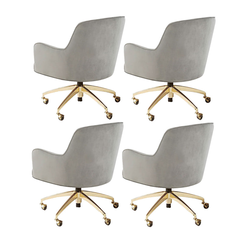 Chaise de bureau de glissement moderne chaise de hauteur de siège réglable sans bras avec roues