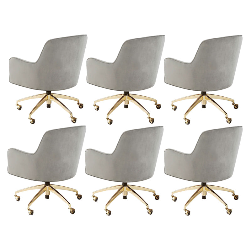 Chaise de bureau de glissement moderne chaise de hauteur de siège réglable sans bras avec roues