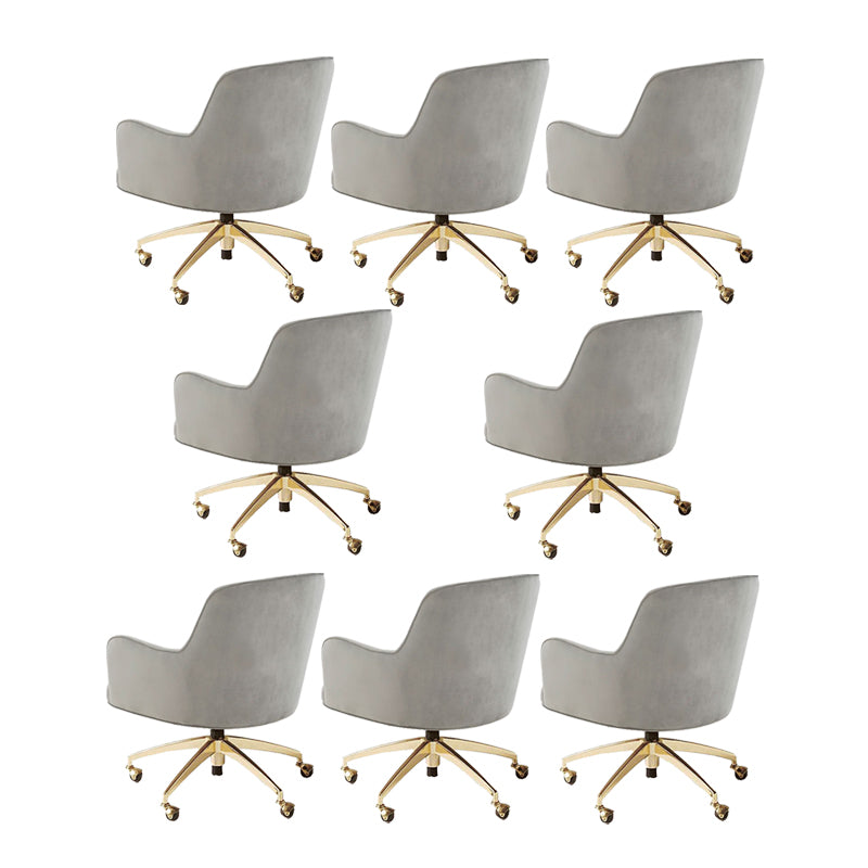 Chaise de bureau de glissement moderne chaise de hauteur de siège réglable sans bras avec roues