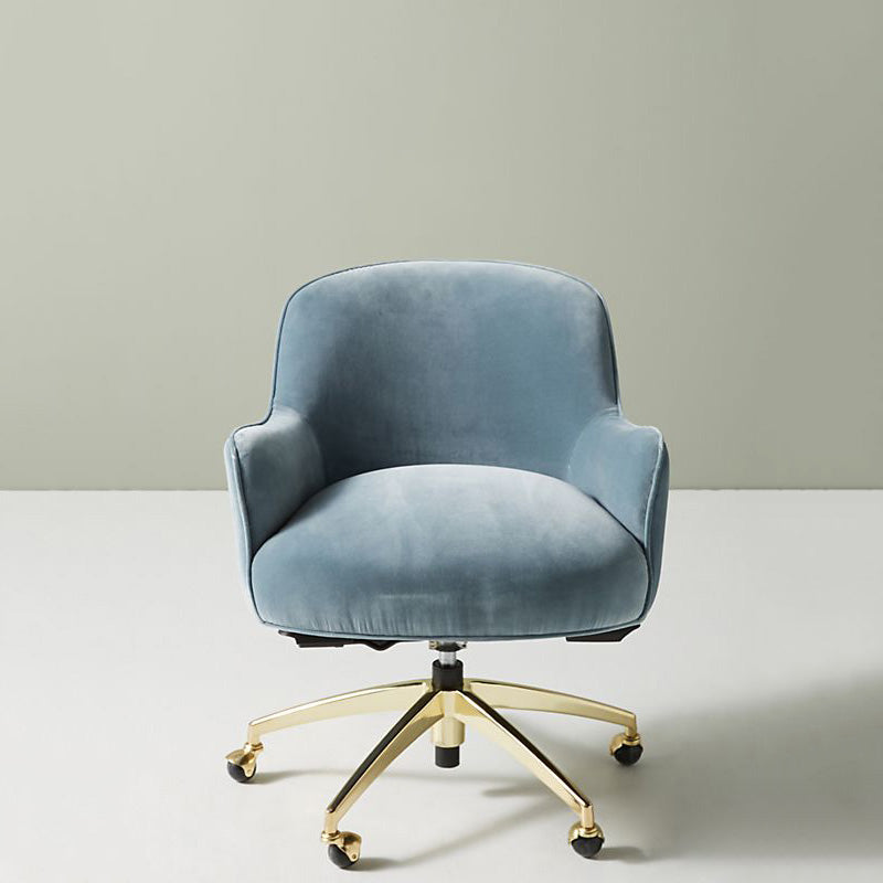 Chaise de bureau de glissement moderne chaise de hauteur de siège réglable sans bras avec roues