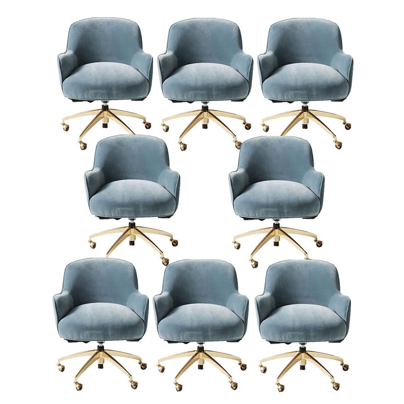 Chaise de bureau de glissement moderne chaise de hauteur de siège réglable sans bras avec roues