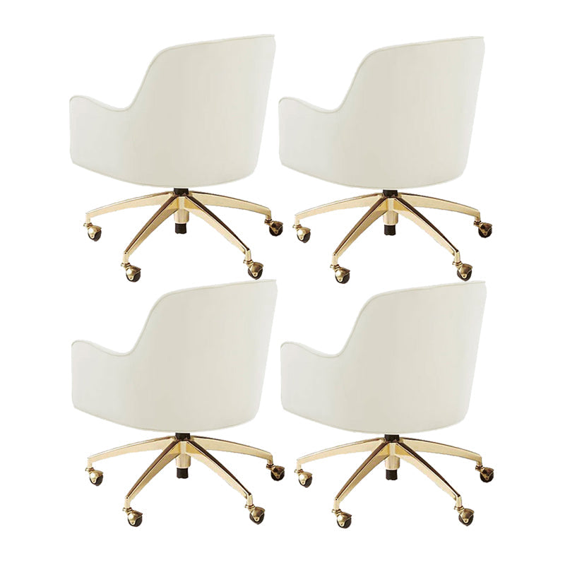 Chaise de bureau de glissement moderne chaise de hauteur de siège réglable sans bras avec roues