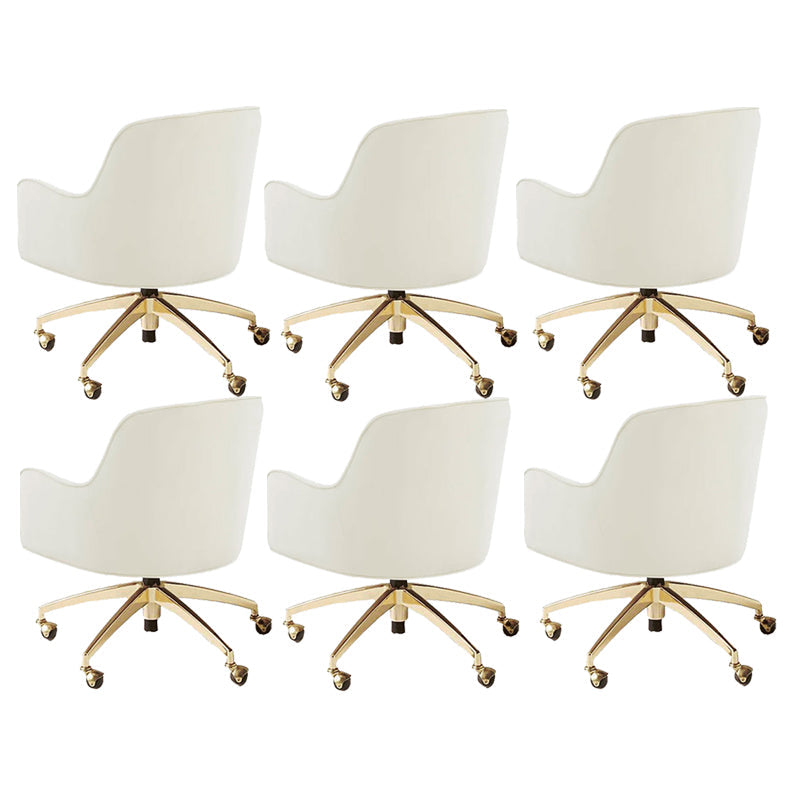 Chaise de bureau de glissement moderne chaise de hauteur de siège réglable sans bras avec roues