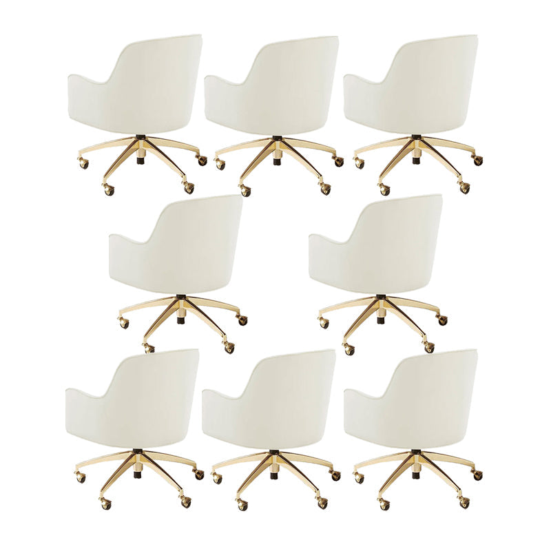 Chaise de bureau de glissement moderne chaise de hauteur de siège réglable sans bras avec roues