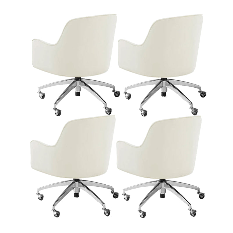 Chaise de bureau de glissement moderne chaise de hauteur de siège réglable sans bras avec roues