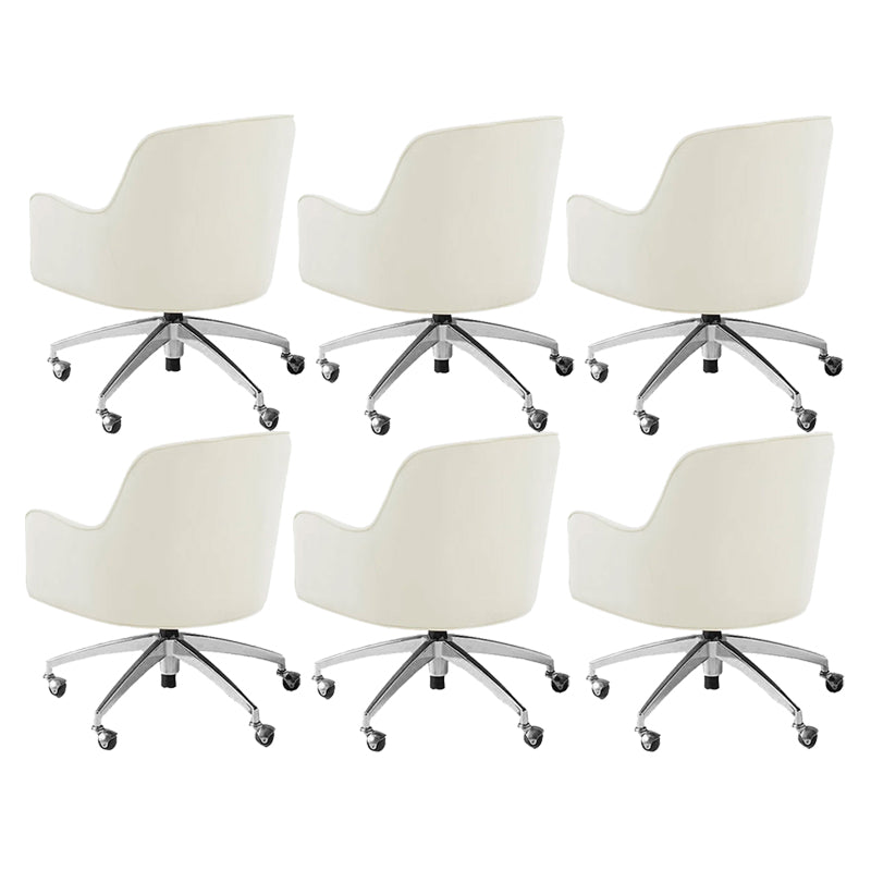 Chaise de bureau de glissement moderne chaise de hauteur de siège réglable sans bras avec roues