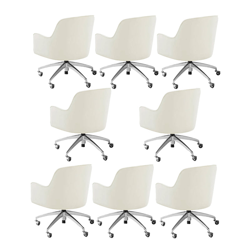 Chaise de bureau de glissement moderne chaise de hauteur de siège réglable sans bras avec roues