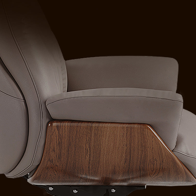 Silla de oficina moderna de la oficina deslizante de cuero sin brazo de cuero ajustable altura de altura con ruedas