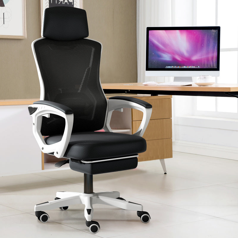 Modern Slide Office Chair Adjustable Seat Height Chair with Breathable Back Clearhalo 'furn' 'furn_office_chair' 'Furniture' 'Office Chairs' 'Office Furniture' 'office_chair' 7047486