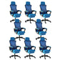 Modern Slide Office Chair Adjustable Seat Height Chair with Breathable Back Blue-Black 8 Piece Set Clearhalo 'furn' 'furn_office_chair' 'Furniture' 'Office Chairs' 'Office Furniture' 'office_chair' 7047502