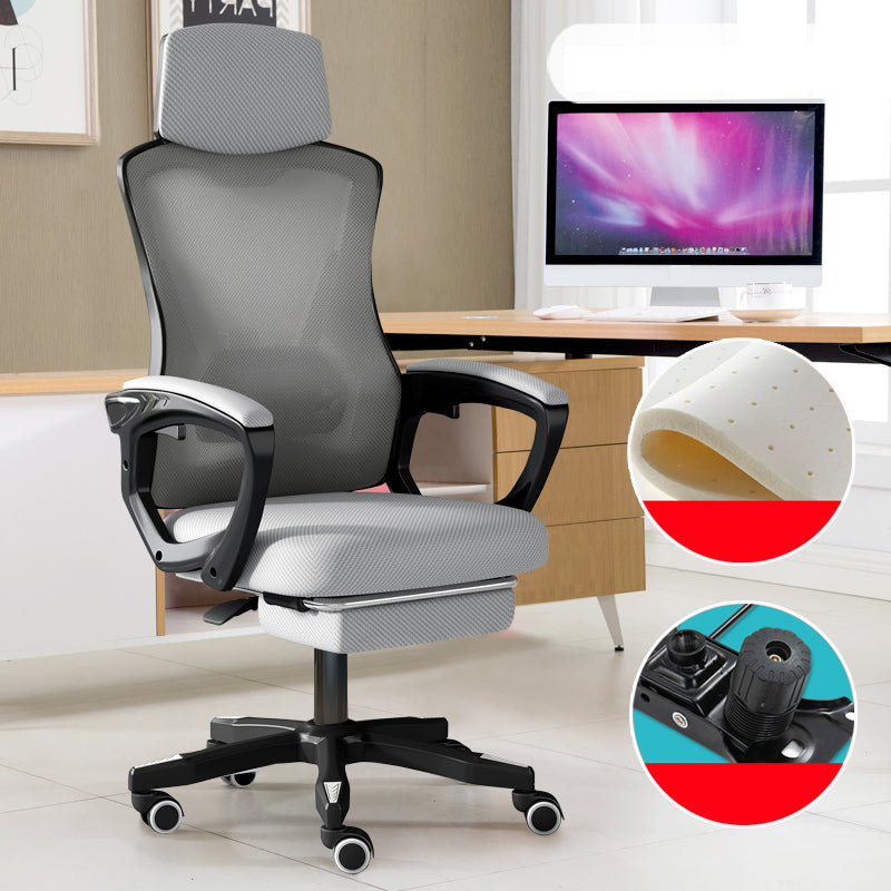 Modern Slide Office Chair Adjustable Seat Height Chair with Breathable Back Black-Gray 1 Piece Tilt Available Clearhalo 'furn' 'furn_office_chair' 'Furniture' 'Office Chairs' 'Office Furniture' 'office_chair' 7047503