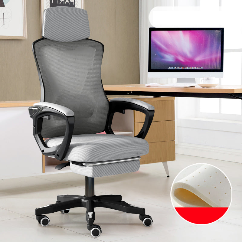 Modern Slide Office Chair Adjustable Seat Height Chair with Breathable Back Black-Gray 1 Piece Tilt Unavailable Clearhalo 'furn' 'furn_office_chair' 'Furniture' 'Office Chairs' 'Office Furniture' 'office_chair' 7047504