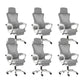 Modern Slide Office Chair Adjustable Seat Height Chair with Breathable Back White-Gray 6 Piece Set Clearhalo 'furn' 'furn_office_chair' 'Furniture' 'Office Chairs' 'Office Furniture' 'office_chair' 7047513