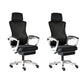 Modern Slide Office Chair Adjustable Seat Height Chair with Breathable Back White-Black 2 Piece Set Clearhalo 'furn' 'furn_office_chair' 'Furniture' 'Office Chairs' 'Office Furniture' 'office_chair' 7047517