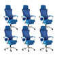 Modern Slide Office Chair Adjustable Seat Height Chair with Breathable Back White-Blue 6 Piece Set Clearhalo 'furn' 'furn_office_chair' 'Furniture' 'Office Chairs' 'Office Furniture' 'office_chair' 7047525