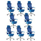 Modern Slide Office Chair Adjustable Seat Height Chair with Breathable Back White-Blue 8 Piece Set Clearhalo 'furn' 'furn_office_chair' 'Furniture' 'Office Chairs' 'Office Furniture' 'office_chair' 7047526