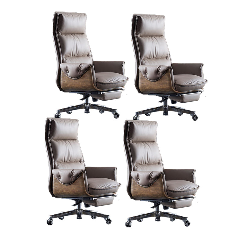 Silla de oficina moderna silla de cuero sin altura de asiento ajustable con ruedas con ruedas